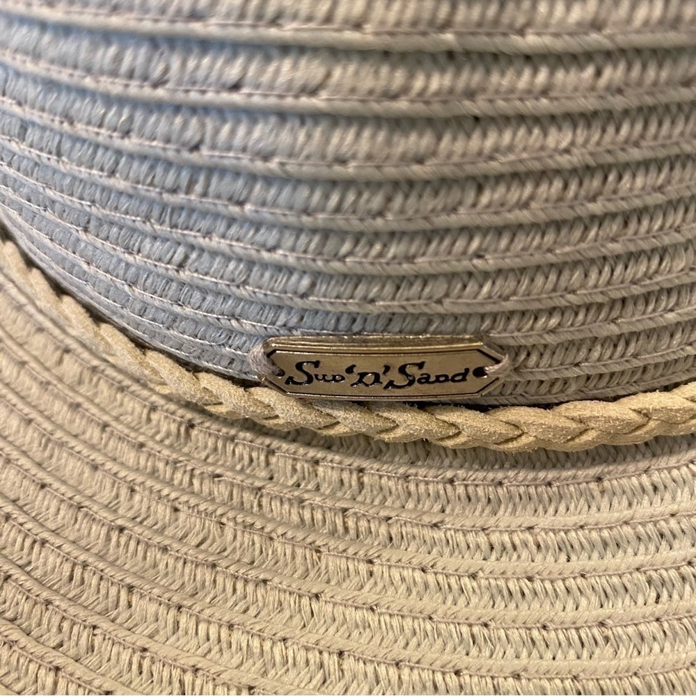 SUN 'N' SAND Sun Hat Up-Brim Adjustable UPF 50+ Pale Gray/Blue Women One Size - Picture 9 of 12
